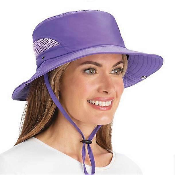 Easylife Wide-Brim Breathable Sun Hat - Purple