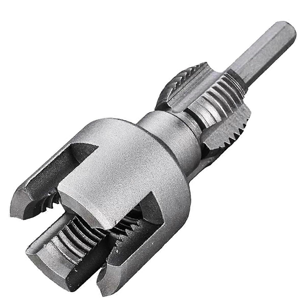 Integrated Internal & External Pipe Threading Tool, Electric Drill Compatible Pvc Pipe Threader Kit, 3/4inch