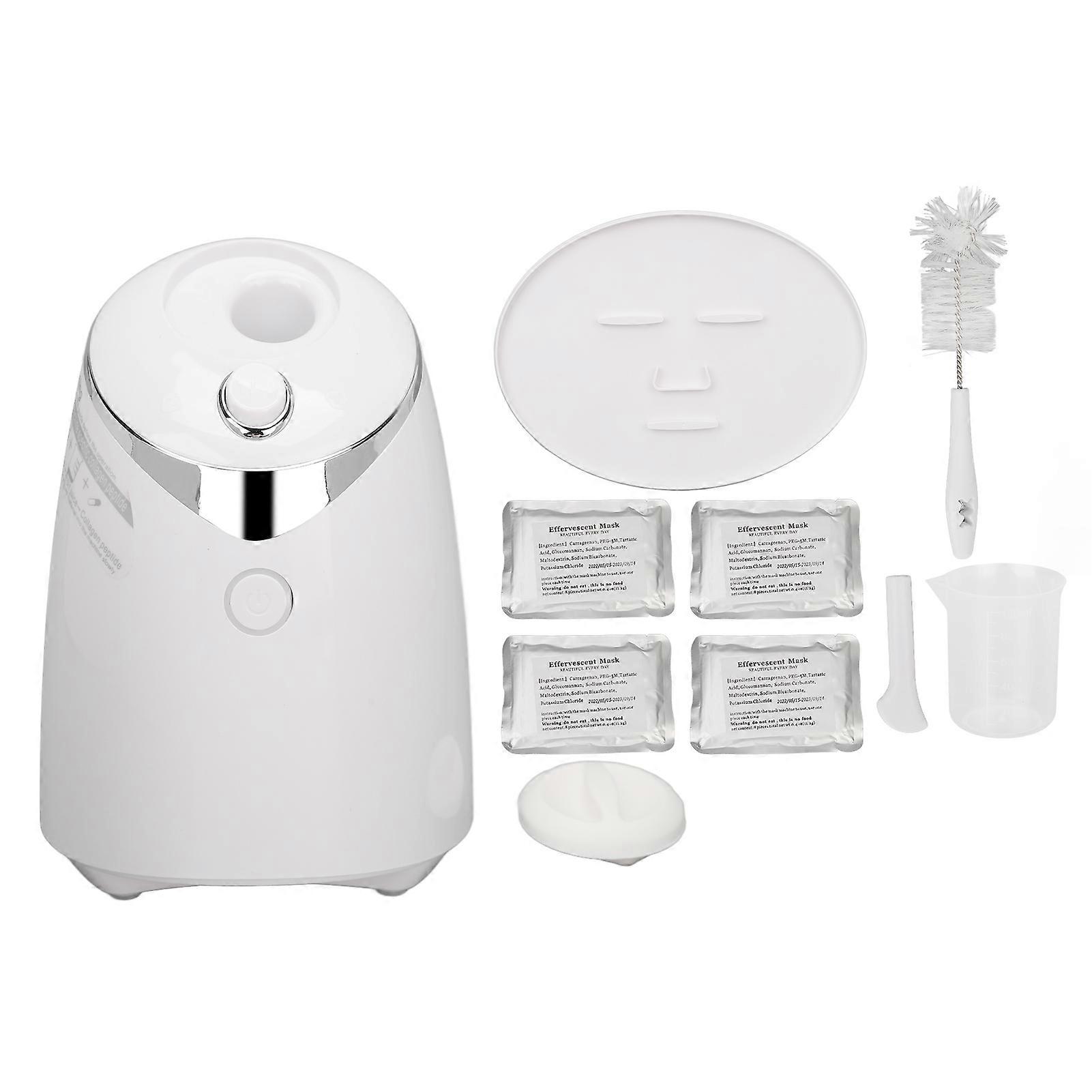 Fruit Face Mask Maker DIY Automatic English Voice Prompt Auto Clean Ceramic Liner White Facial Mask Machine US Plug 110~240V