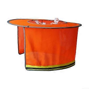 Safety Helmet Sun Shade with Reflective Strips, UV Protection & Breathable for Outdoor Work