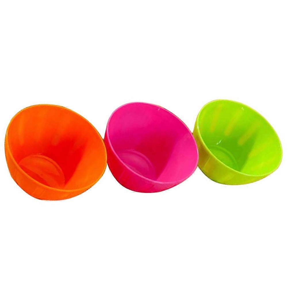3 Pcs Colorful Bowls Reusable Salad Facial Mask Seasoning Bowls for Home Household Random Color