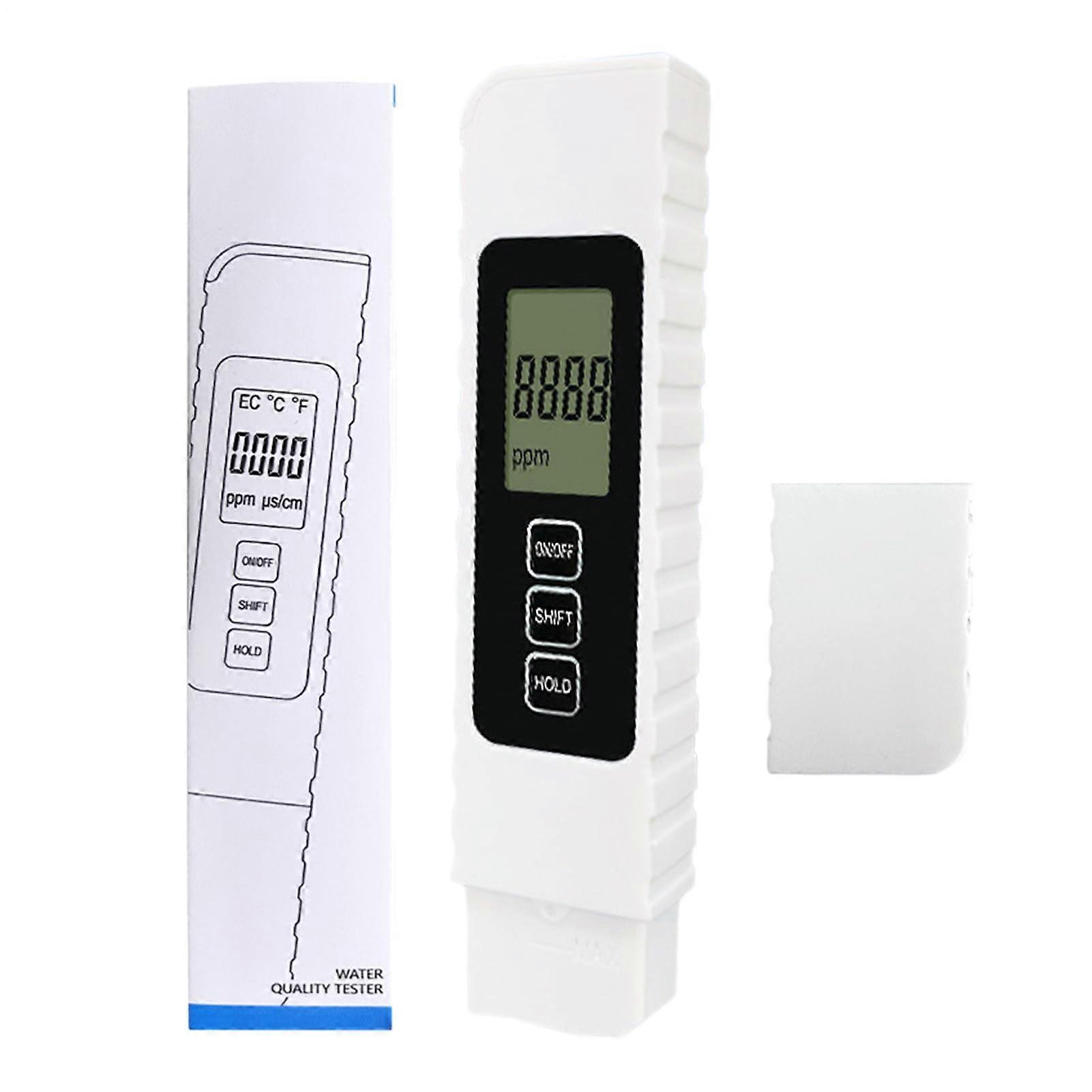 Digital water quality tester with TDS measurement, 09990 ppm