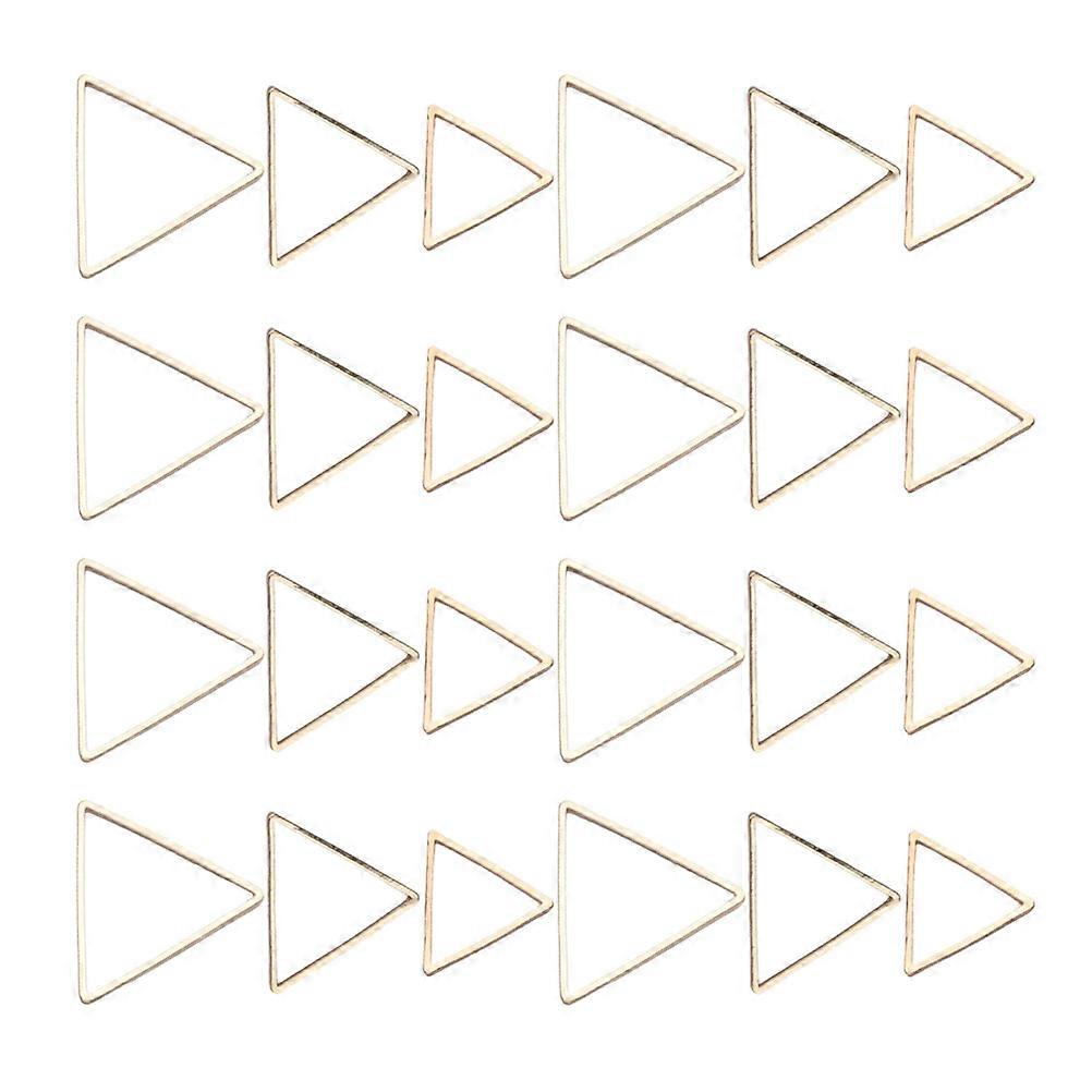 Triangle Pendant Charm Jewelry Making Diy Projects Earring Hooks Compatible Golden Alloy 60Pcs