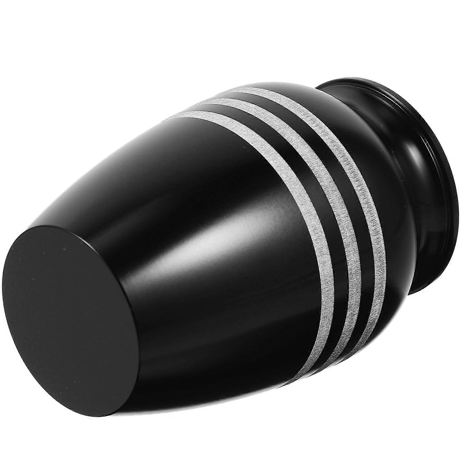 Alloy Pet Cremation Urn for Ash Storage Screw-on Lid and Sleek Black Design 1.5 Inches
