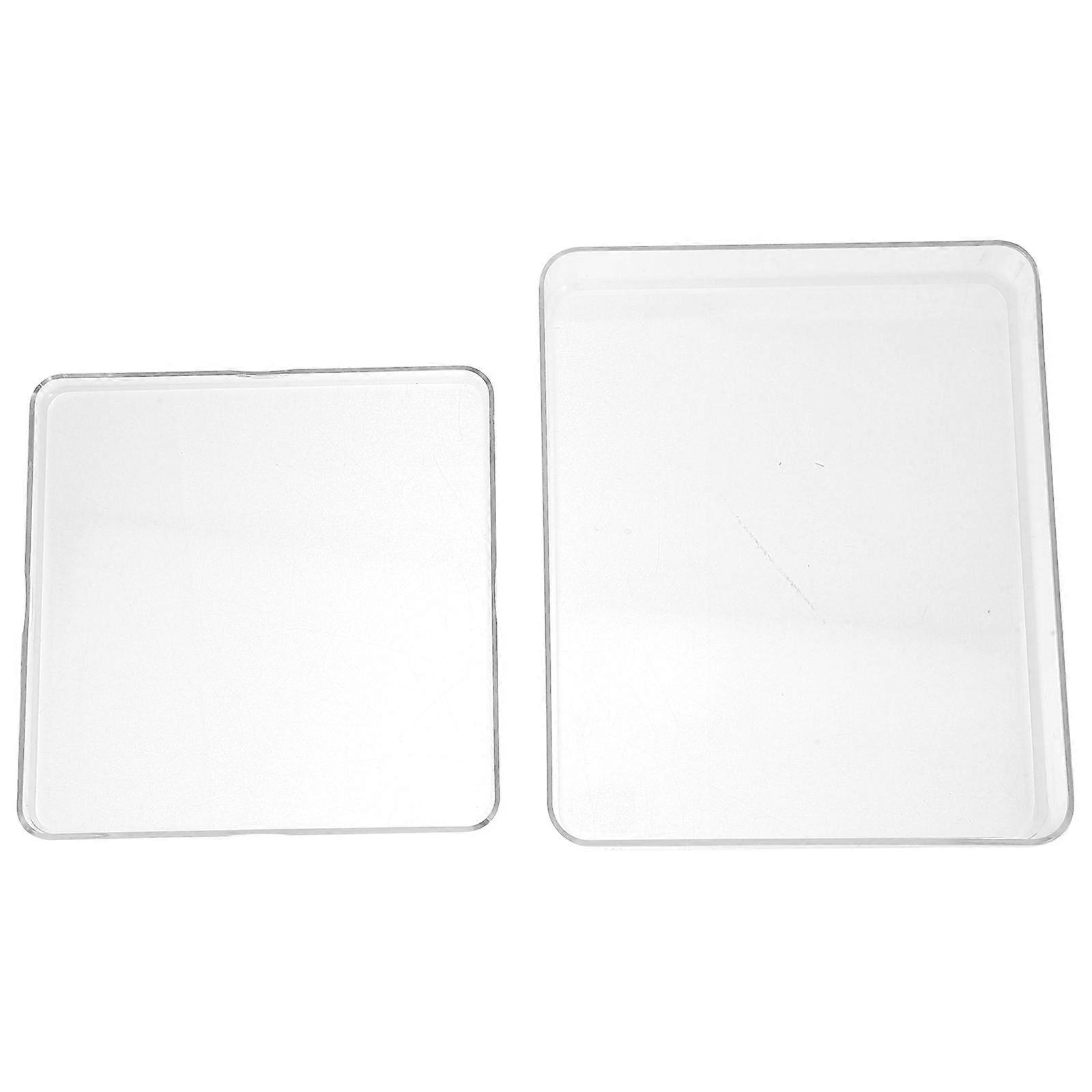 Transparent Reusable Plastic Scale Tray for Decor Versatile and Practical 2 Pcs