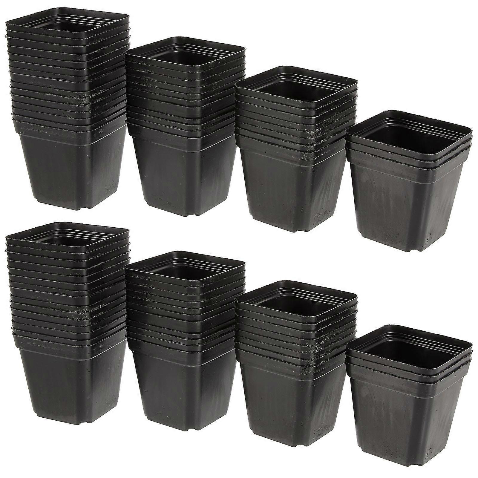 Pot Square Nursery Pots with Drainage Holes 120Pcs for Planting