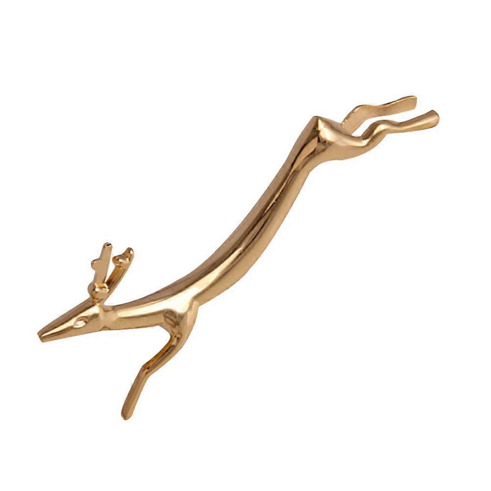Unique Fawn Spoon Animal Design Prevent Rolling Kitchen Utensils Organizer Golden 8.7*2.3CM 1Set
