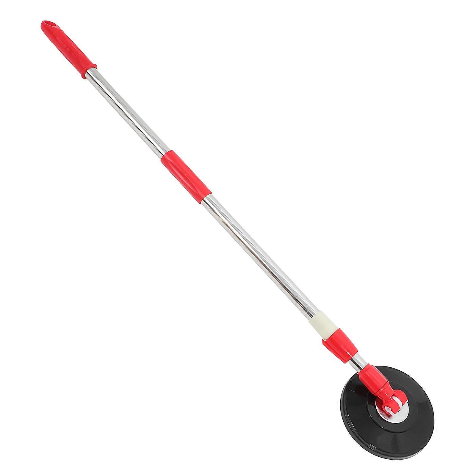 Telescopic Handle Replacement for Mop 1 Set Rotating Household Mop Stick with Plastic Disc for Floor Cleaning Red