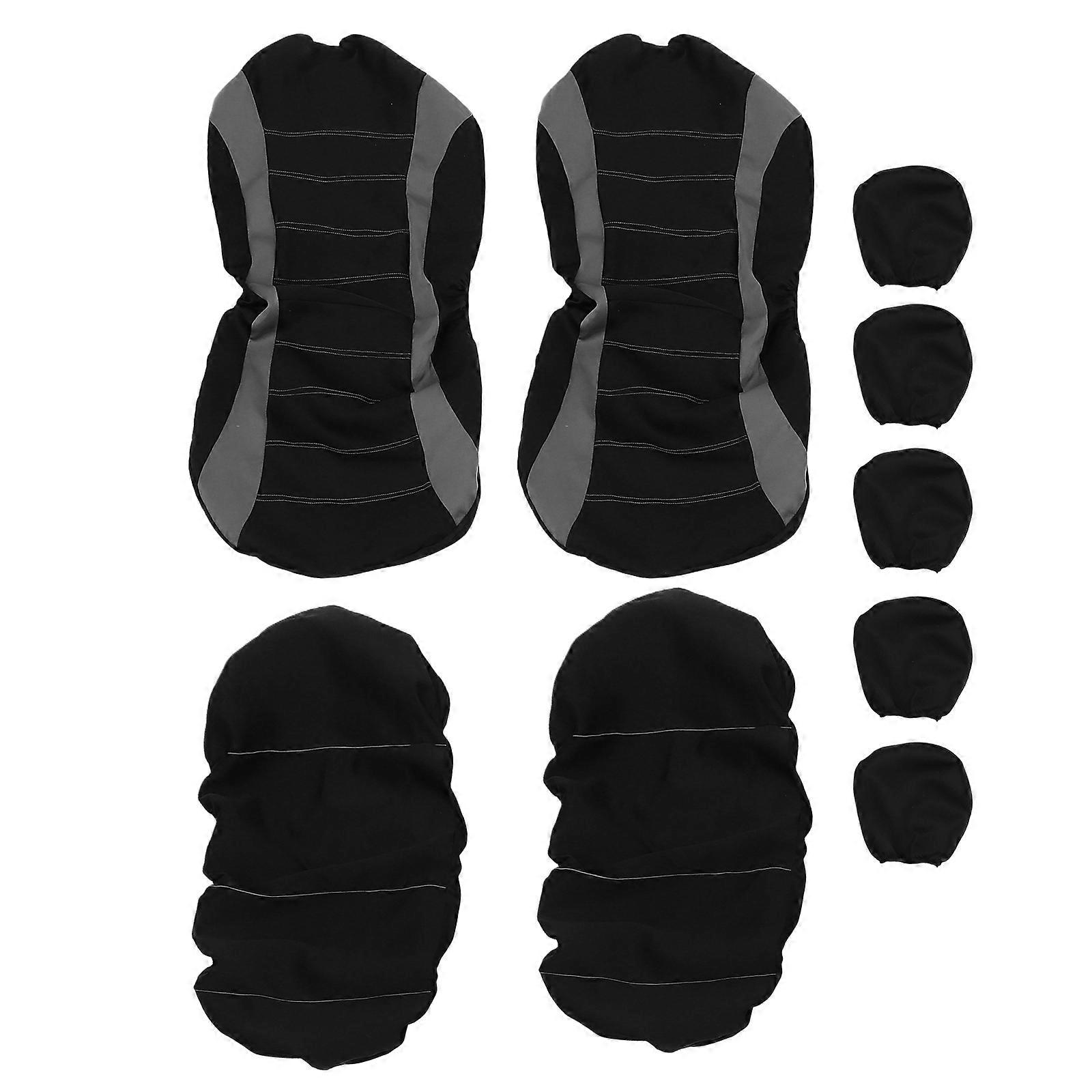 Covers For Car Seats Universal Design Net Cloth Black 31*21cm Easy to Install and Remove 9Pcs