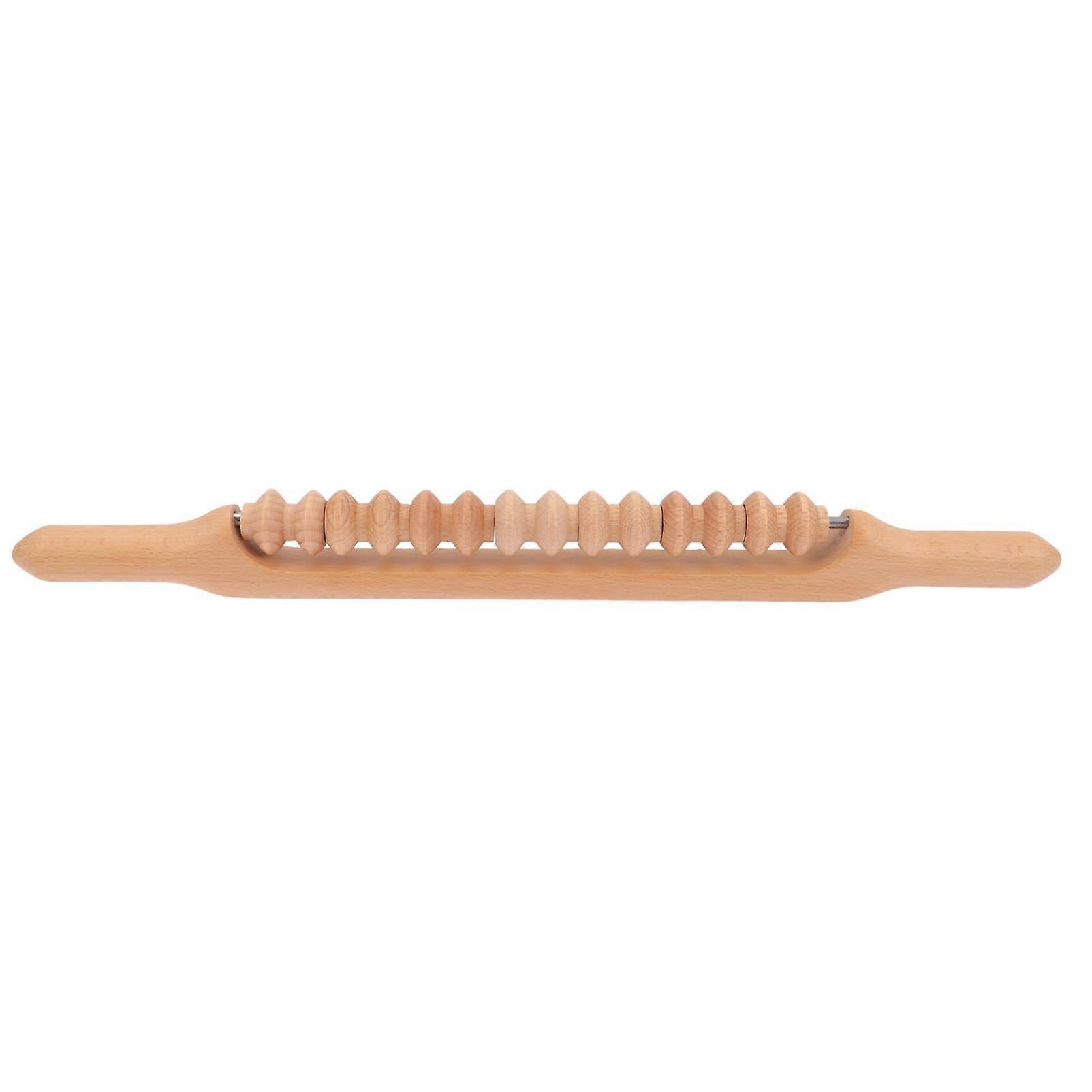 Beech Massage Stick 52 cm Gua Sha Roller For Full-Body Use Relieve Muscle Tension And Improve Circulation Salon And Home