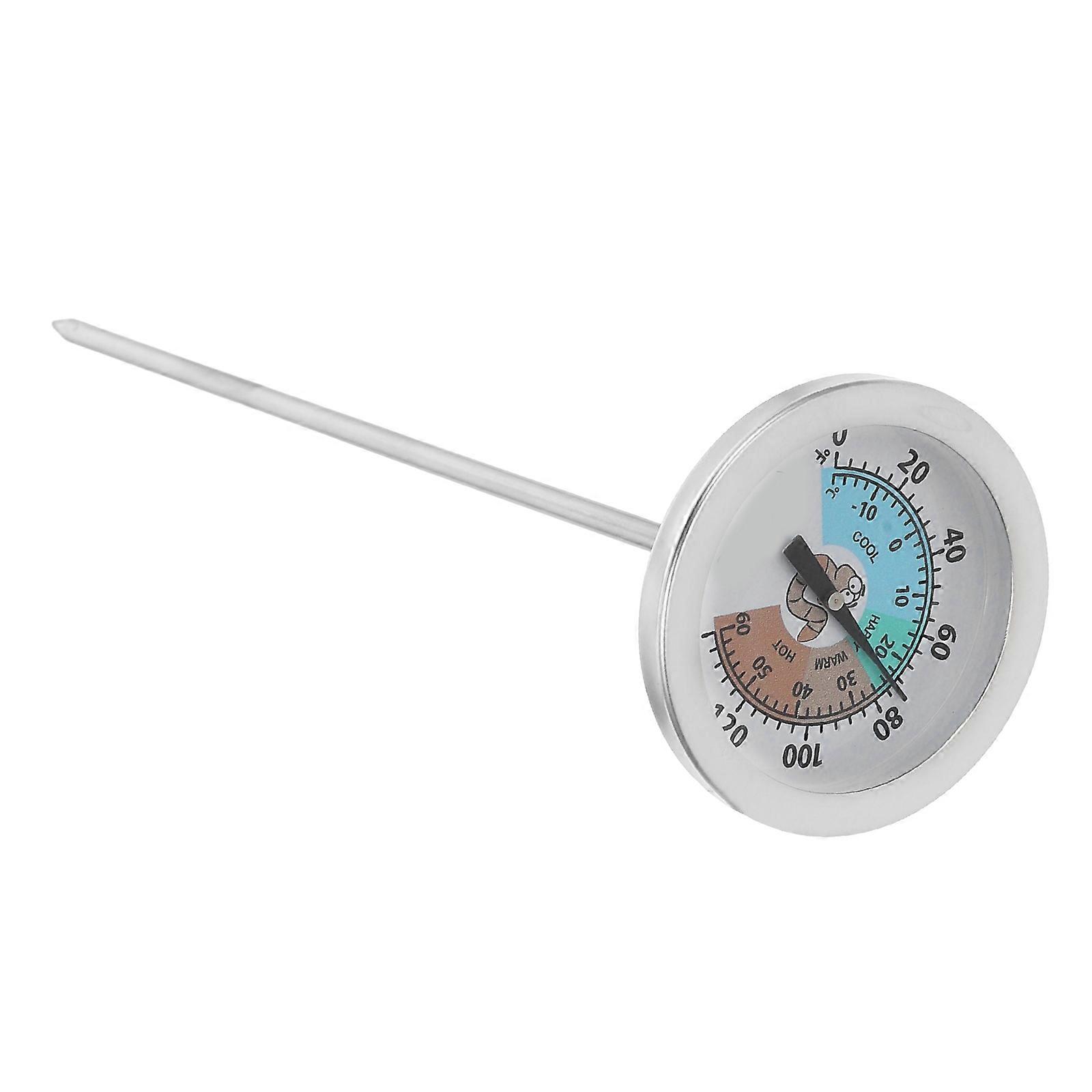 A **Stainless Steel Thermometer** designed for **outdoor compost and garden use** is an essential tool for monitoring temperature to support
