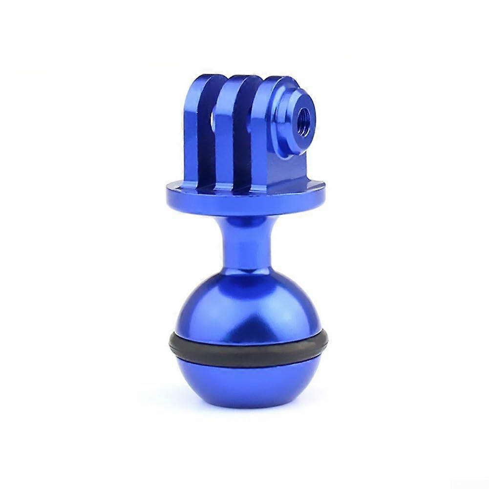 Diving Action Camera Ball Joint Mount Aluminium Alloy 1 Inch Adapter Compatible With Action Cameras Blue