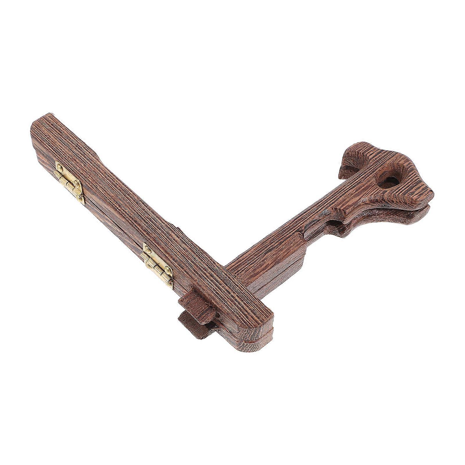 Table Display Stand Decorative Photo Frame Holder For Office Use Brown Wood Material 12.60X12.50X11.00CM 1Pack