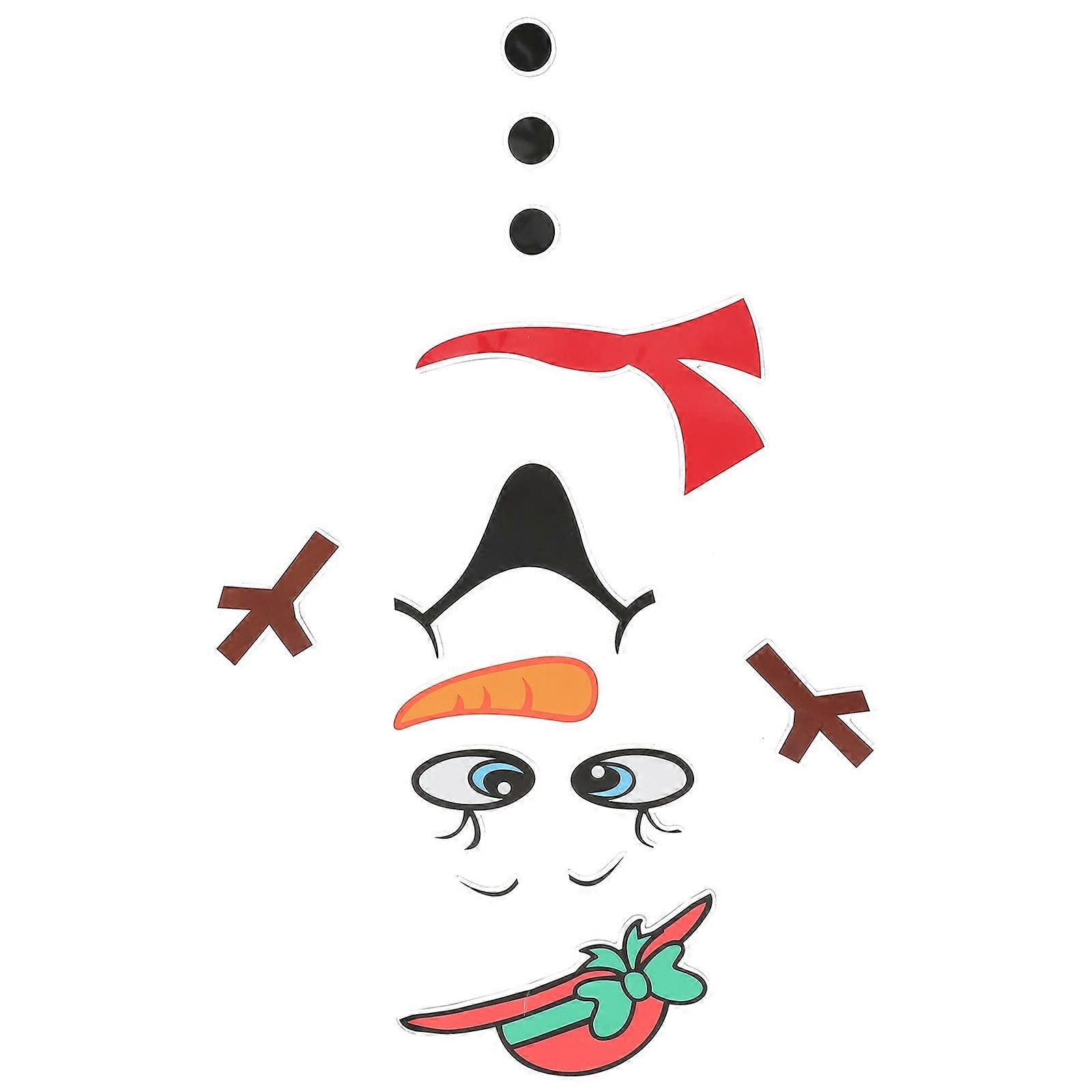 חג המולד נושא דקורטיבי איש שלג מדבקות 25x25 ס"מ לקיר חלונות ביתיים 1 סט