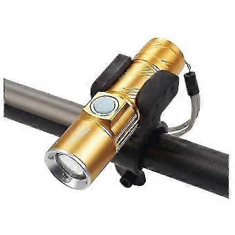 Bike Light Set,super Bright Bike Light Set, Bike Lights Usb Rechargeable,lightweight Cycling Flashlight Lighting Parts For Night Riding/camping(yellow