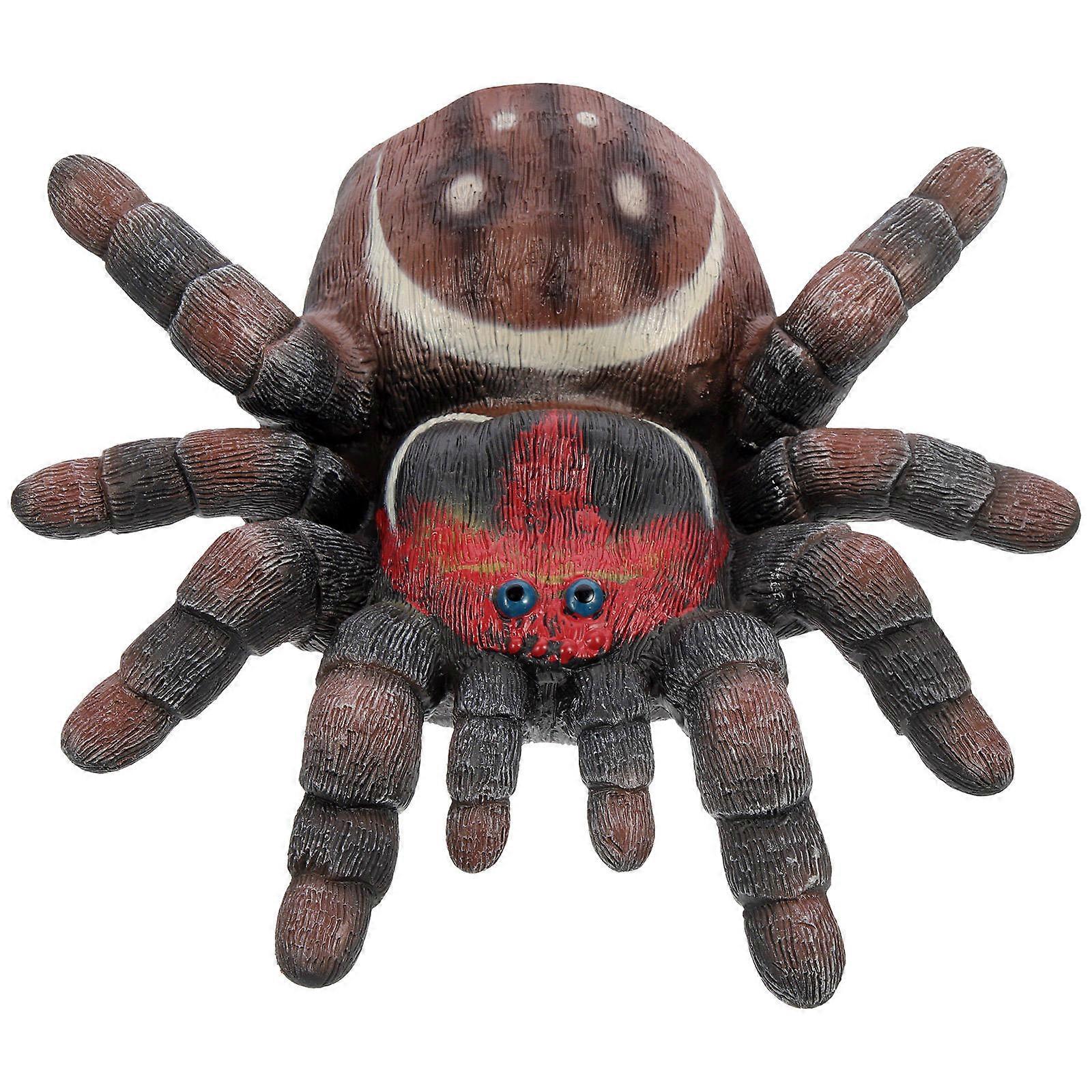 Coffee Plastic Spider Hand Puppet Educational Interaction Toy for Kids Fun Learning Size 12.5 x 6 x 3.5 Inches