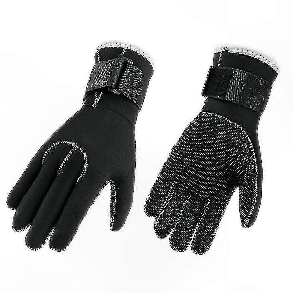 Durable Anti-Slip Diving Gloves with Adjustable Strap for Men, Puncture-Resistant Design