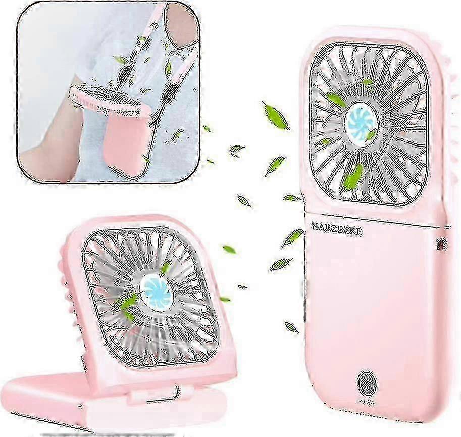 Handheld Fan, Three-speed Wind, Foldable and Portable, Emergency Charging Available