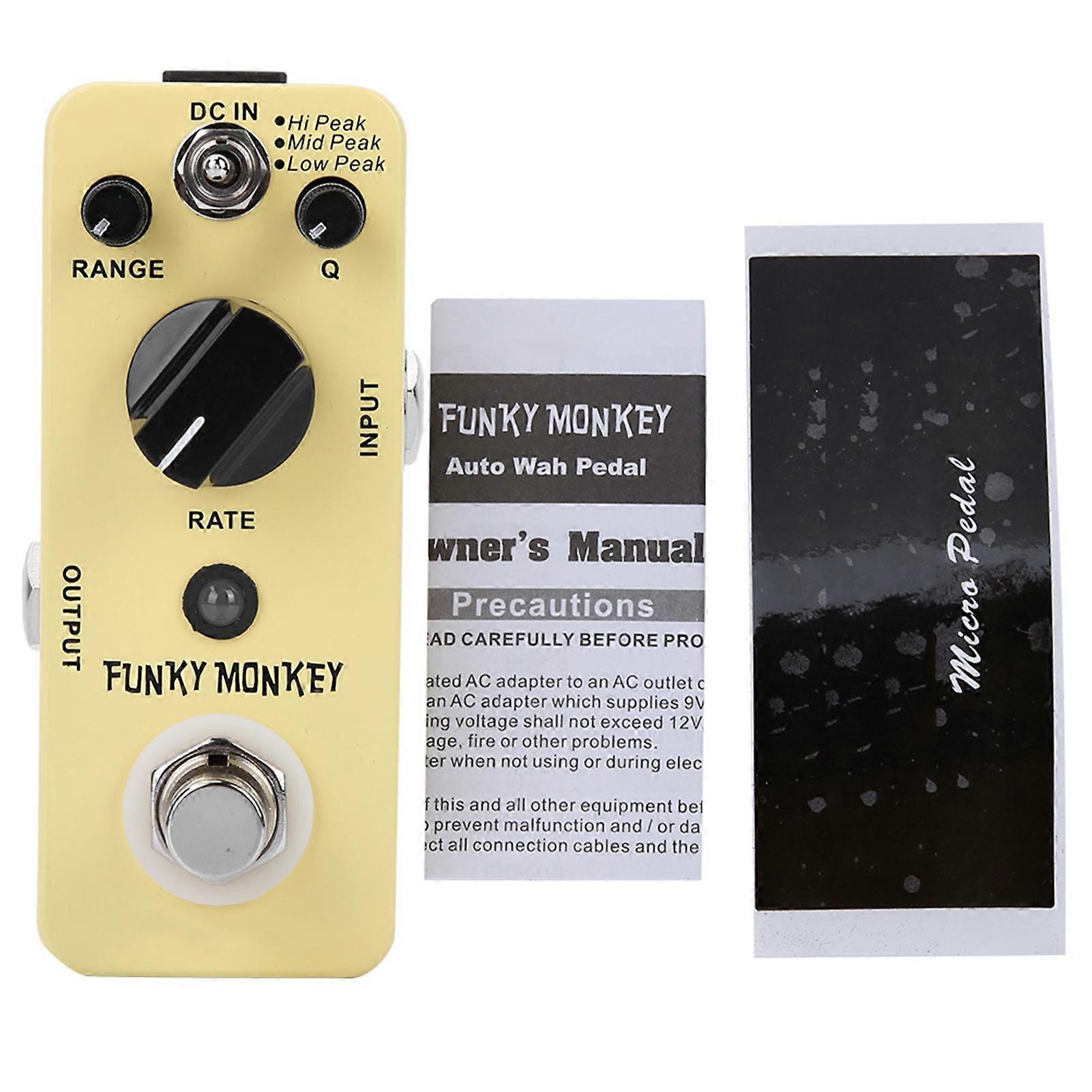 MOOER Funky Monkey Wah Effect Pedal with True Bypass Guitar Effector Accessory