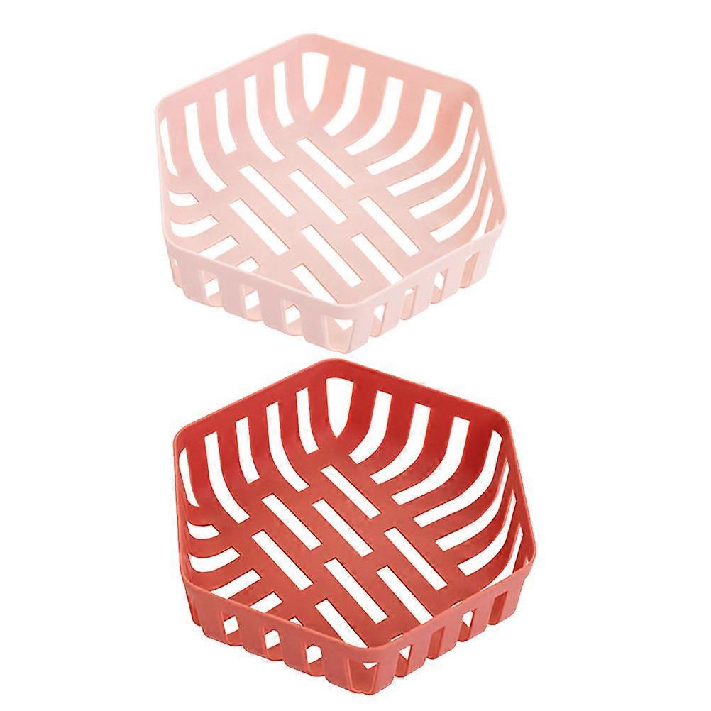 Creative Drain Basket For Fruit And Vegetable 2Pcs Ideal For Kitchen And Living Room User Storage And Washing Needs