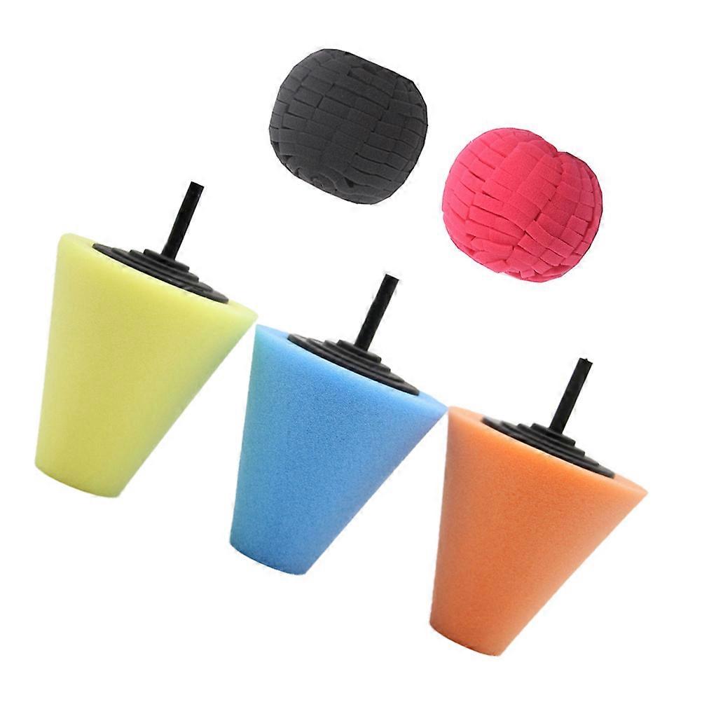 Wax Applicator Pad 5 Pcs Cone-shaped Sponge Pad Suitable For Fenders Polishing High Efficiency Polishing Tool
