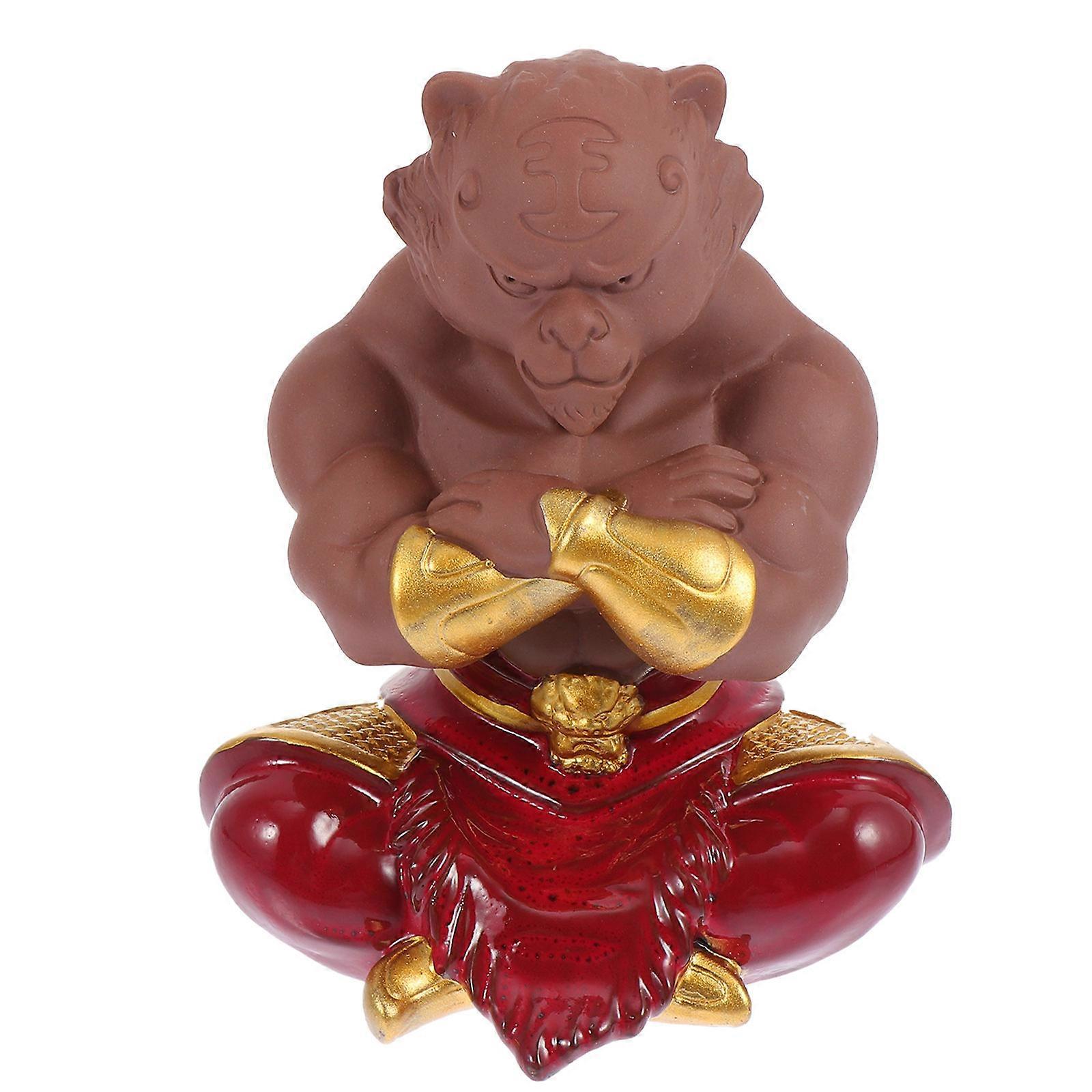 Tiger Mascot Ornament For Home Decoration In Red Color With Realistic Appearance And 1Pc Design