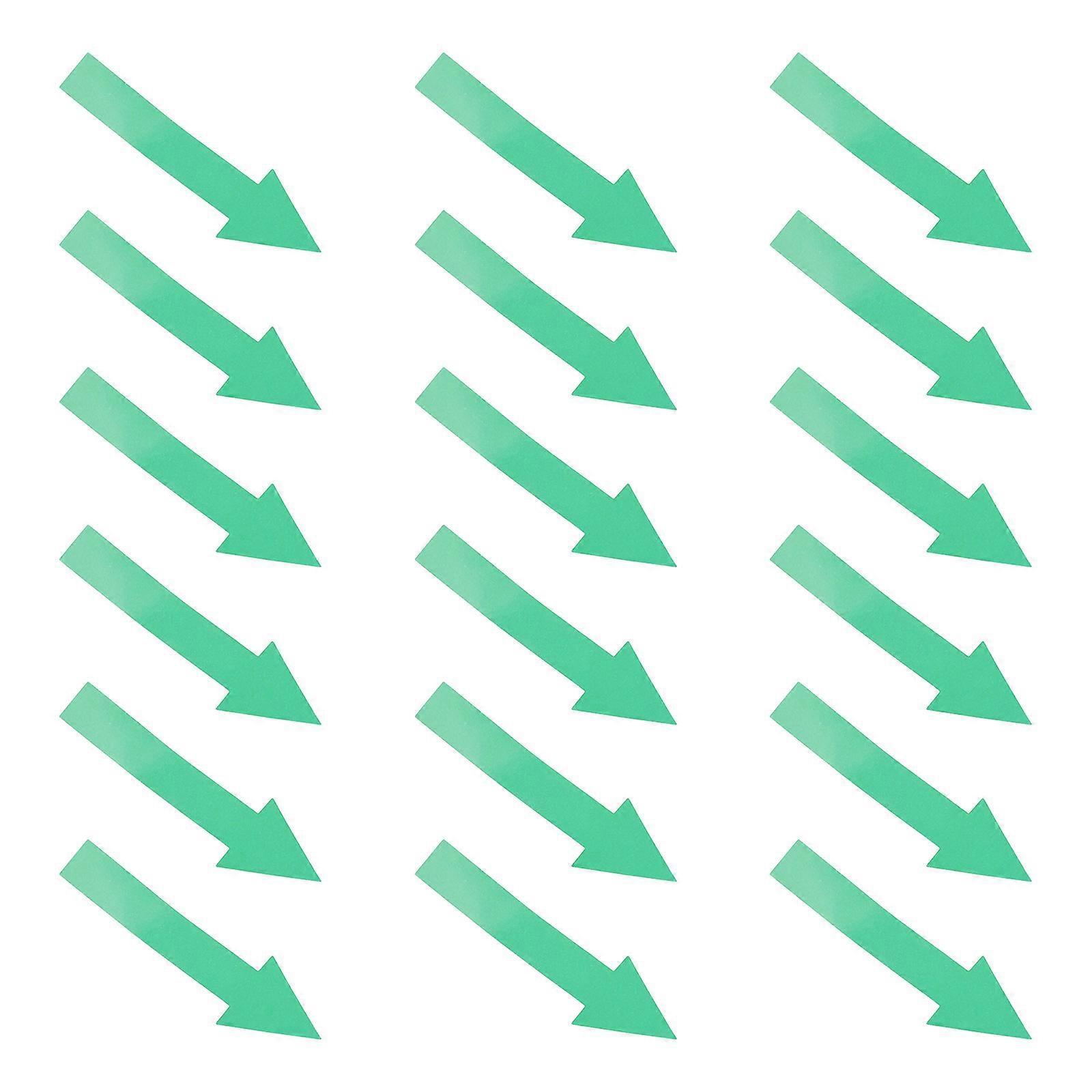 Multipurpose Arrowhead Stickers 50Pcs Useful Direction Signs For General Users 10X3X0.1Cm Green Color