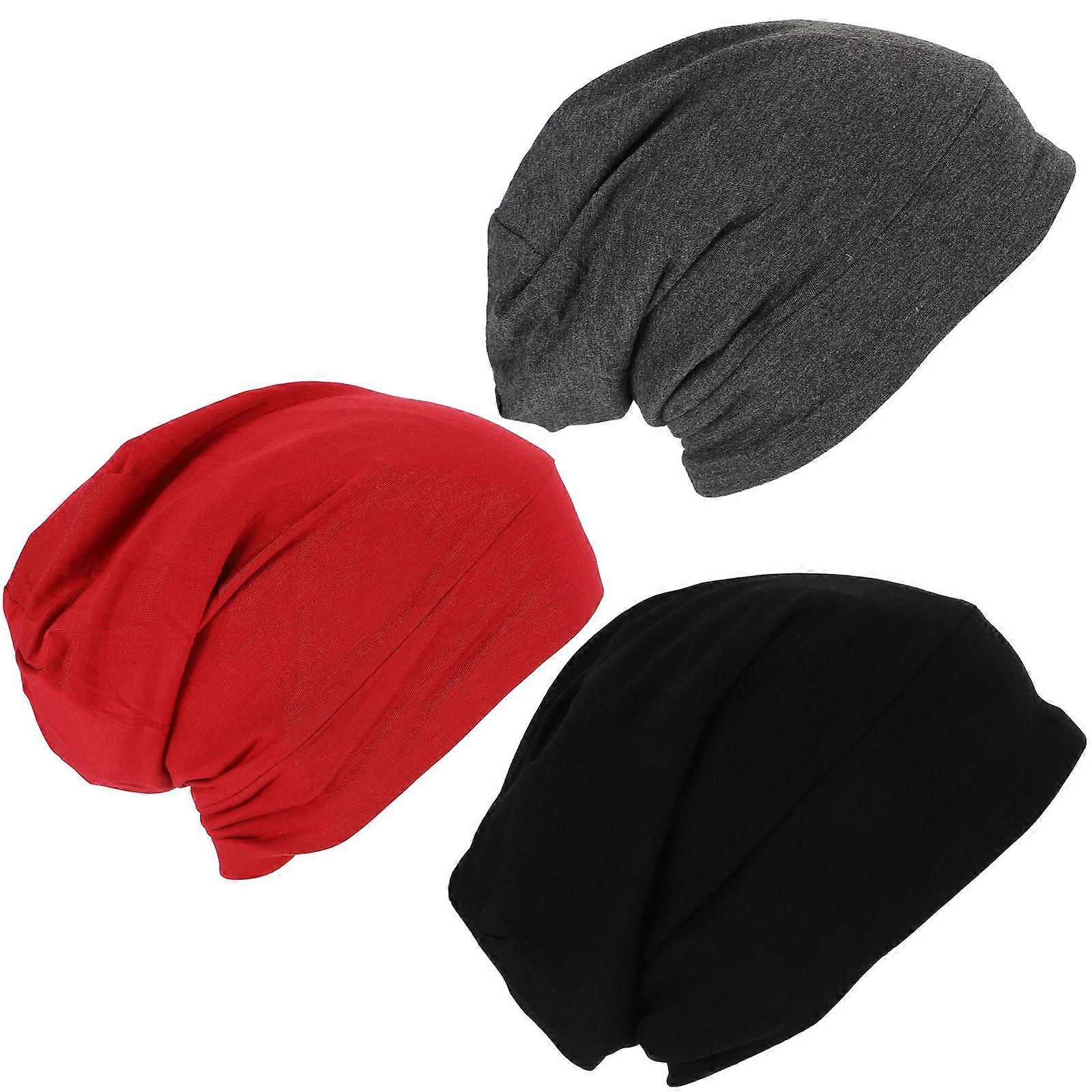 Silk Sleep Cap 3Pcs Versatile Sleeping Accessories Designed For Women Usage Assorted Color Windproof