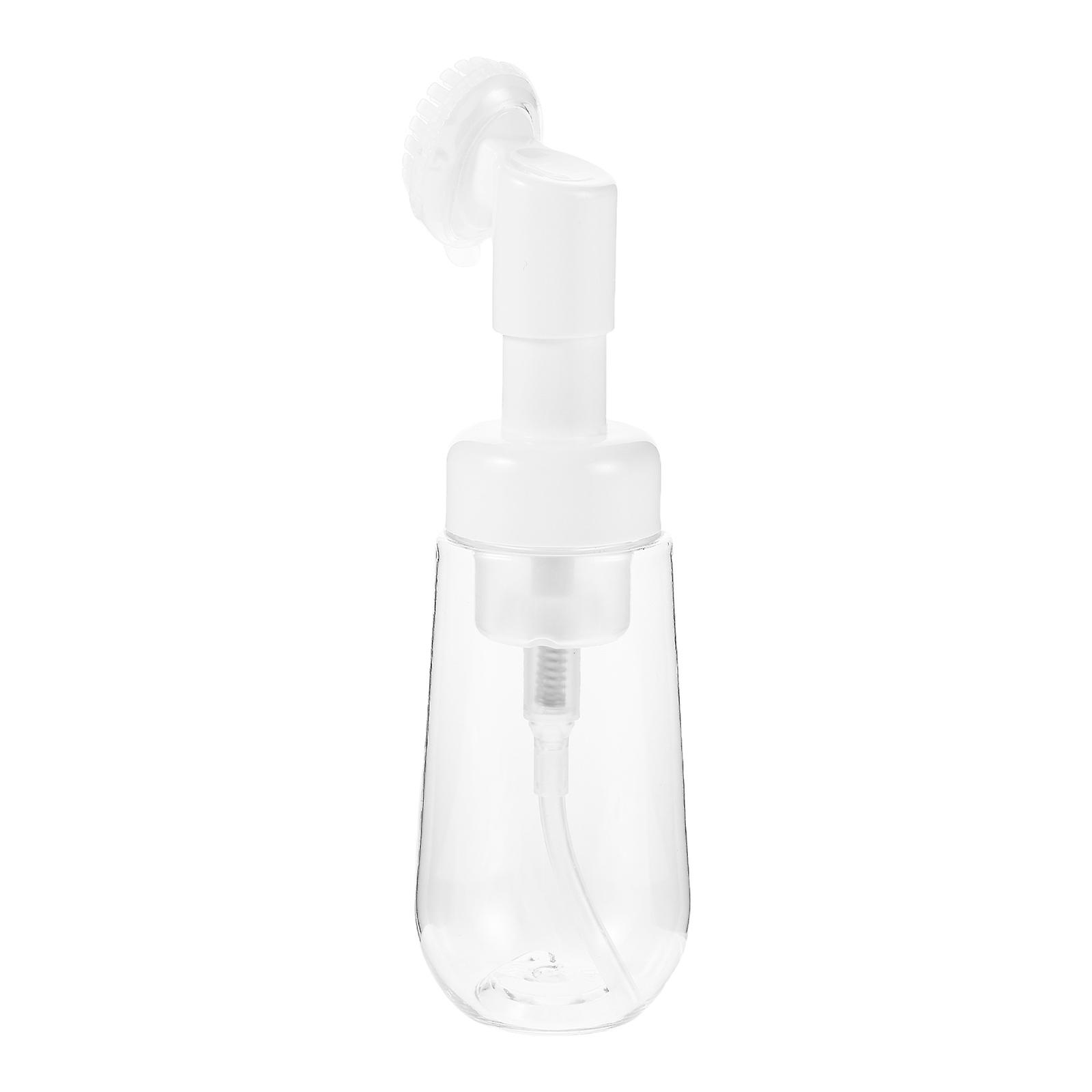 6pcs Foam Pump Bottle 60ml Refillable Foaming Soap Dispenser Travel Size Mousse Container with Silicone Brush Pump for Travel and Daily Use