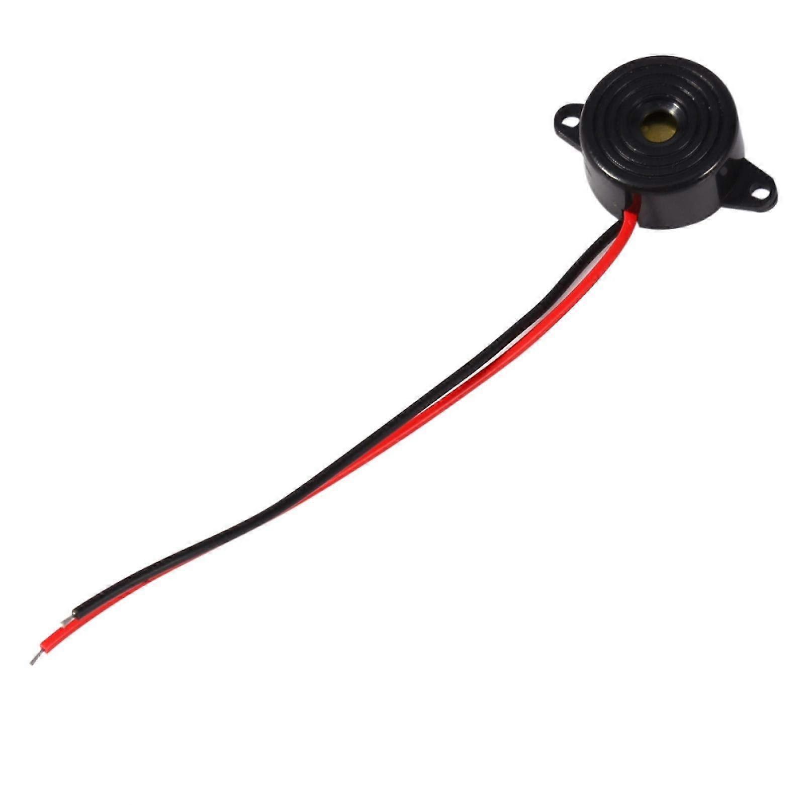 Electronic Echo Sounder Buzzer, 100mm Piezo Alarm, 3-24V Compatible Signal Buzzer with Continuous Length Cable