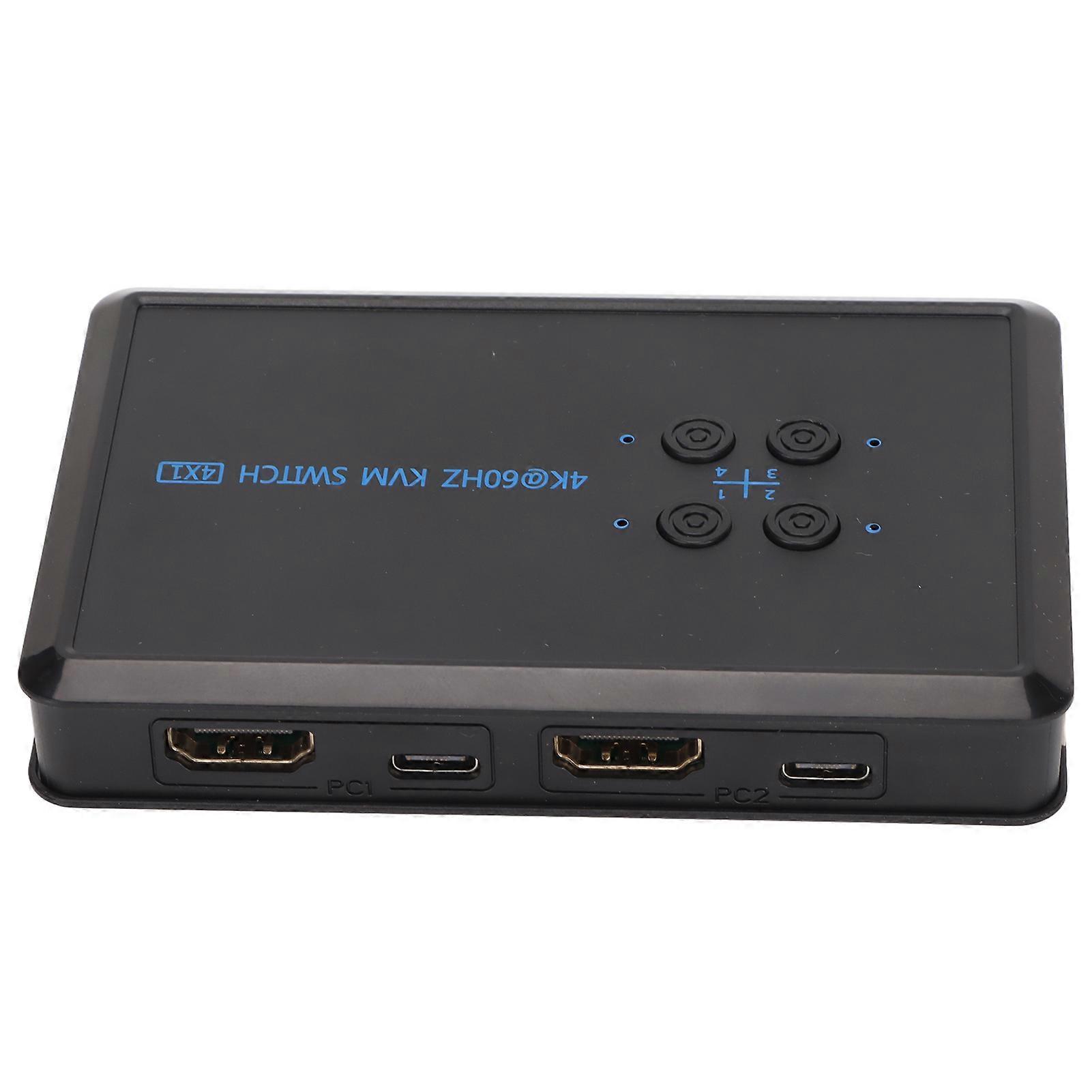 4K HDMI 2.0 KVM Switch 18Gbps 3840x2160@60Hz USB-C 3-Port