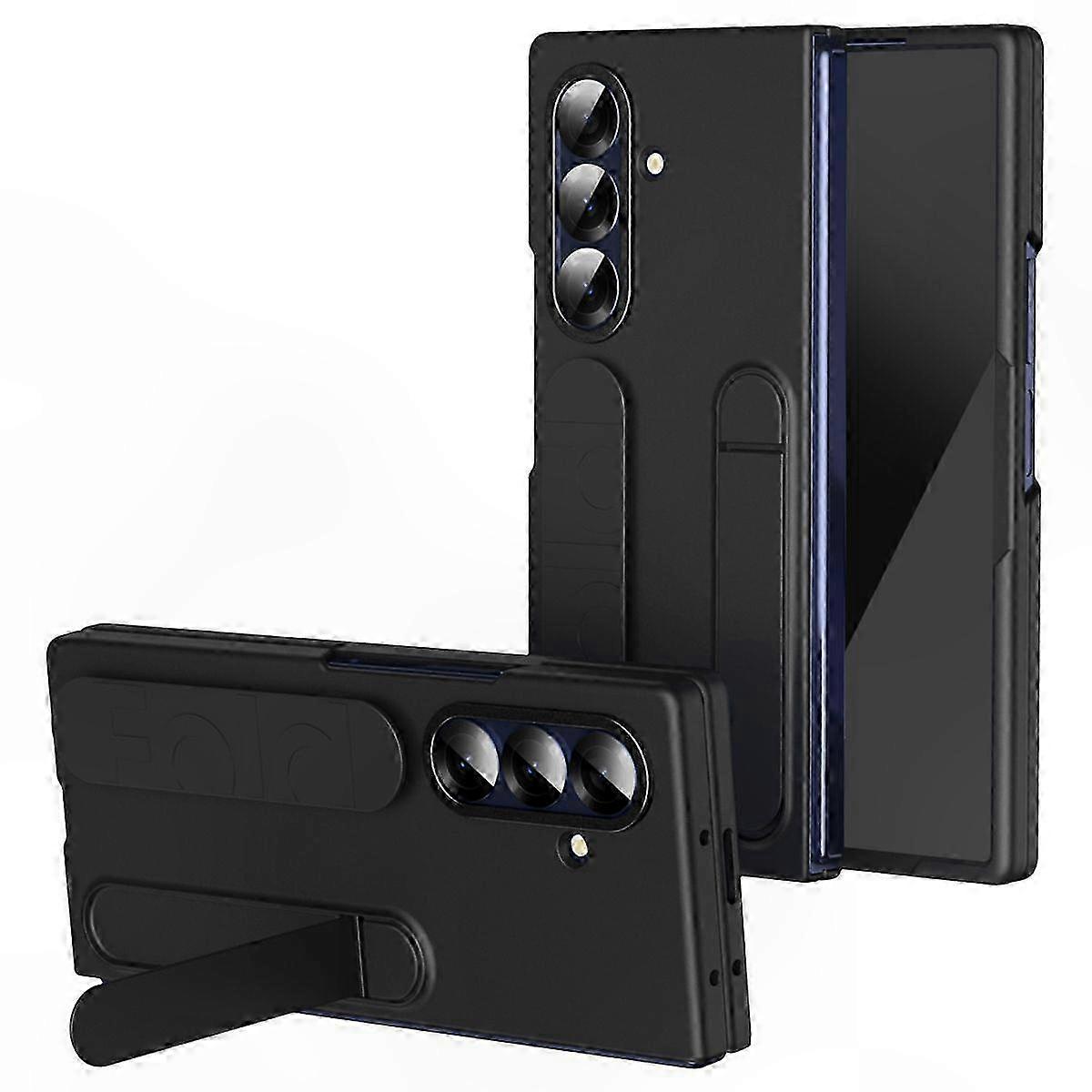 Silicone Phone Case with Kickstand and Wristband for Foldable 5G Mobile Devices Cover Protector