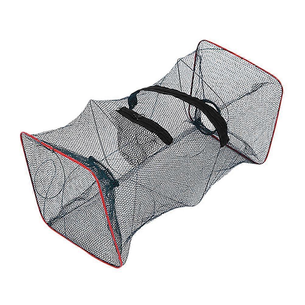 Foldable Nylon Fishing Trap Net Portable Lobster And Crab Catching Trap Reusable Shrimp Bait Cage For Outdoor Activities