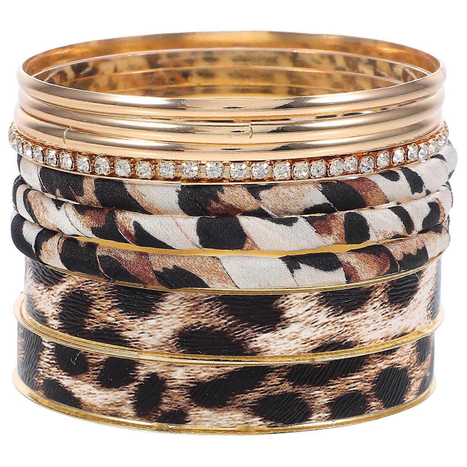 1 Set of Fashion Leopard Pattern Bangle Multilayer Unique Bracelet Delicate Charming Wrist Jewelry for Women Ladies