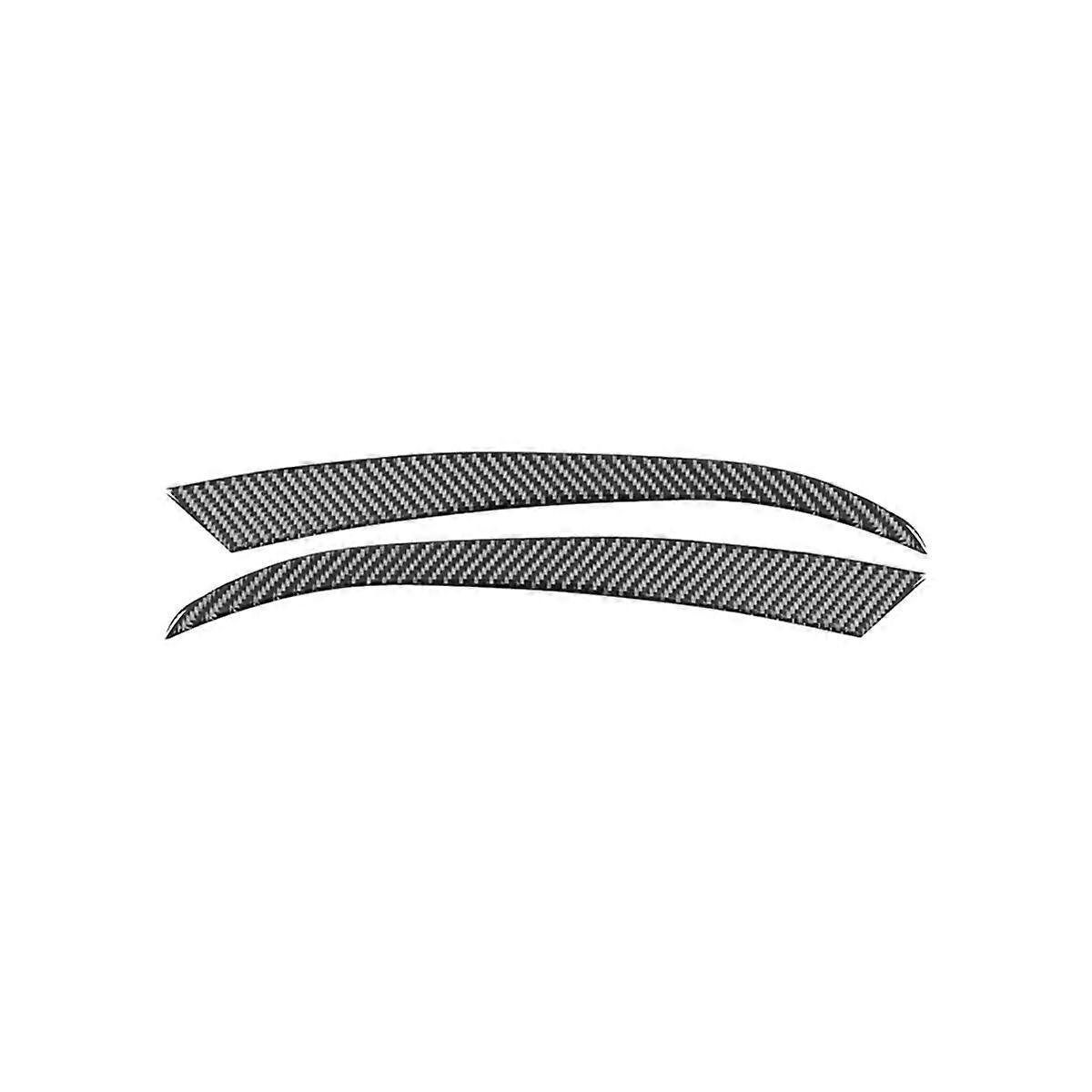 Carbon Fiber Headlight Eyebrow Eyelids Cover Trim for