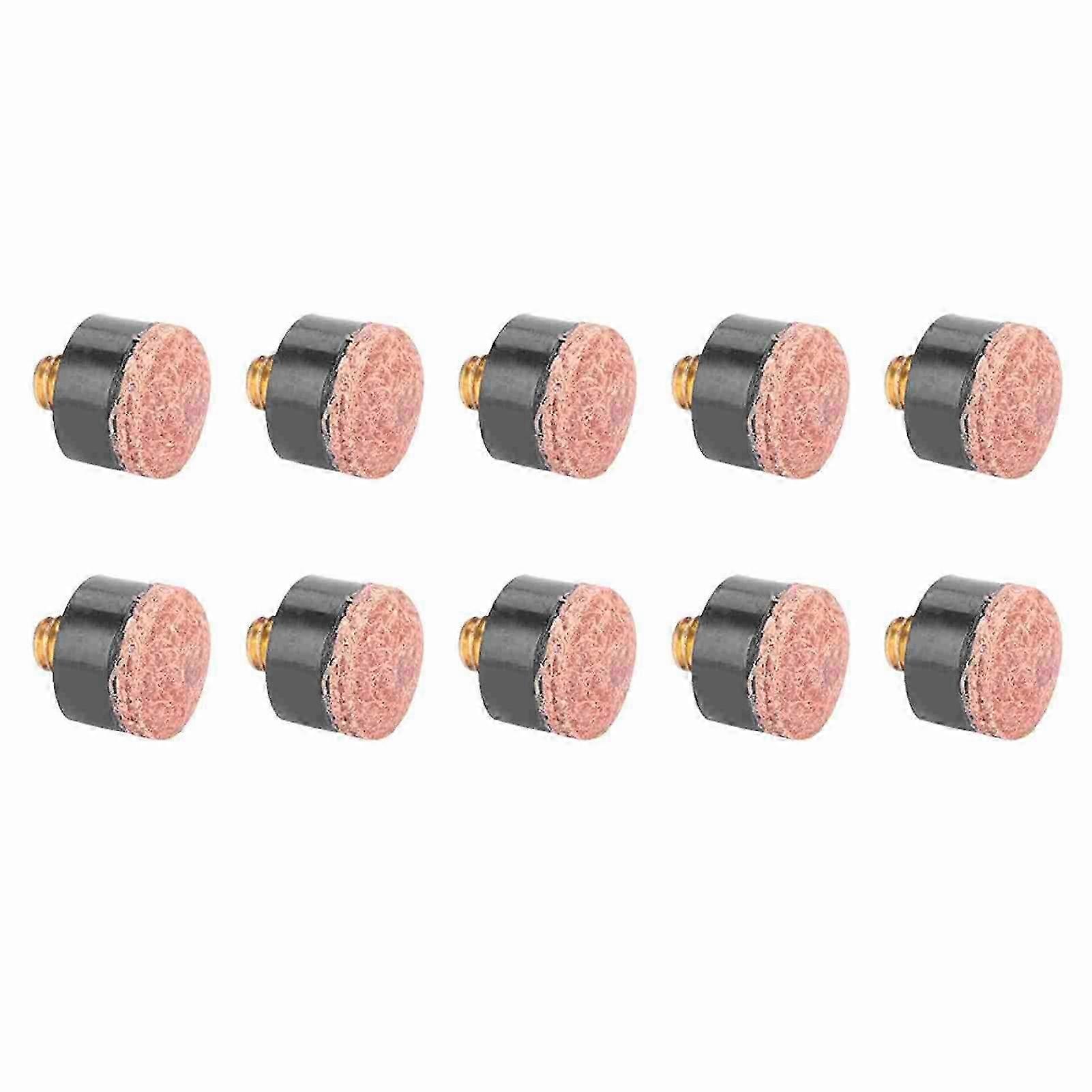 10pcs Billiards Snooker Pool Cue Pole Tip Replacement Parts Tackle Accessory (12mm)