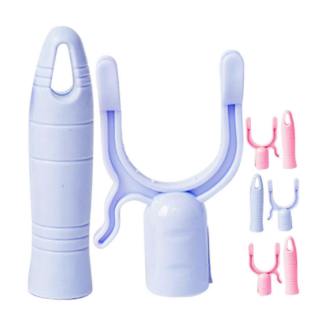 4sets Clothes Pole Fork Head and Handle Replacement Forks Pink and Blue for Clothes Drying Rack and Easy to for Household Use 1