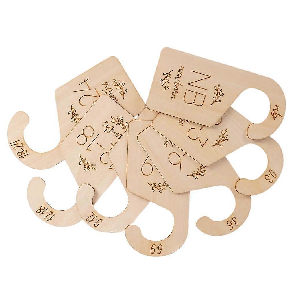 Unisex Baby Closet Size Dividers - Wooden Wardrobe Organizers for Kids Room, Adjustable Storage Solutions
