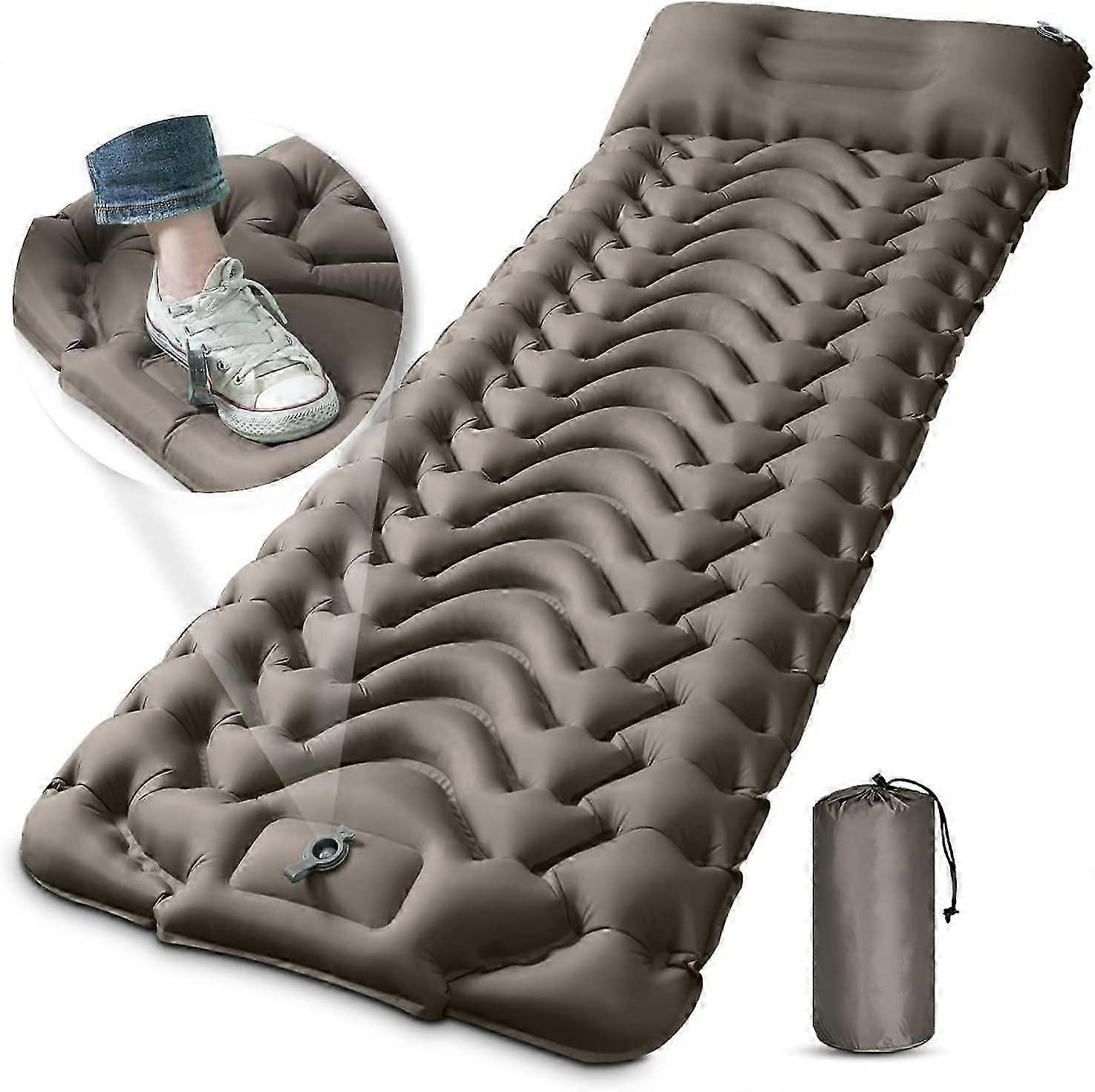 Self-Inflating Camping Mat with Foot Press Pump