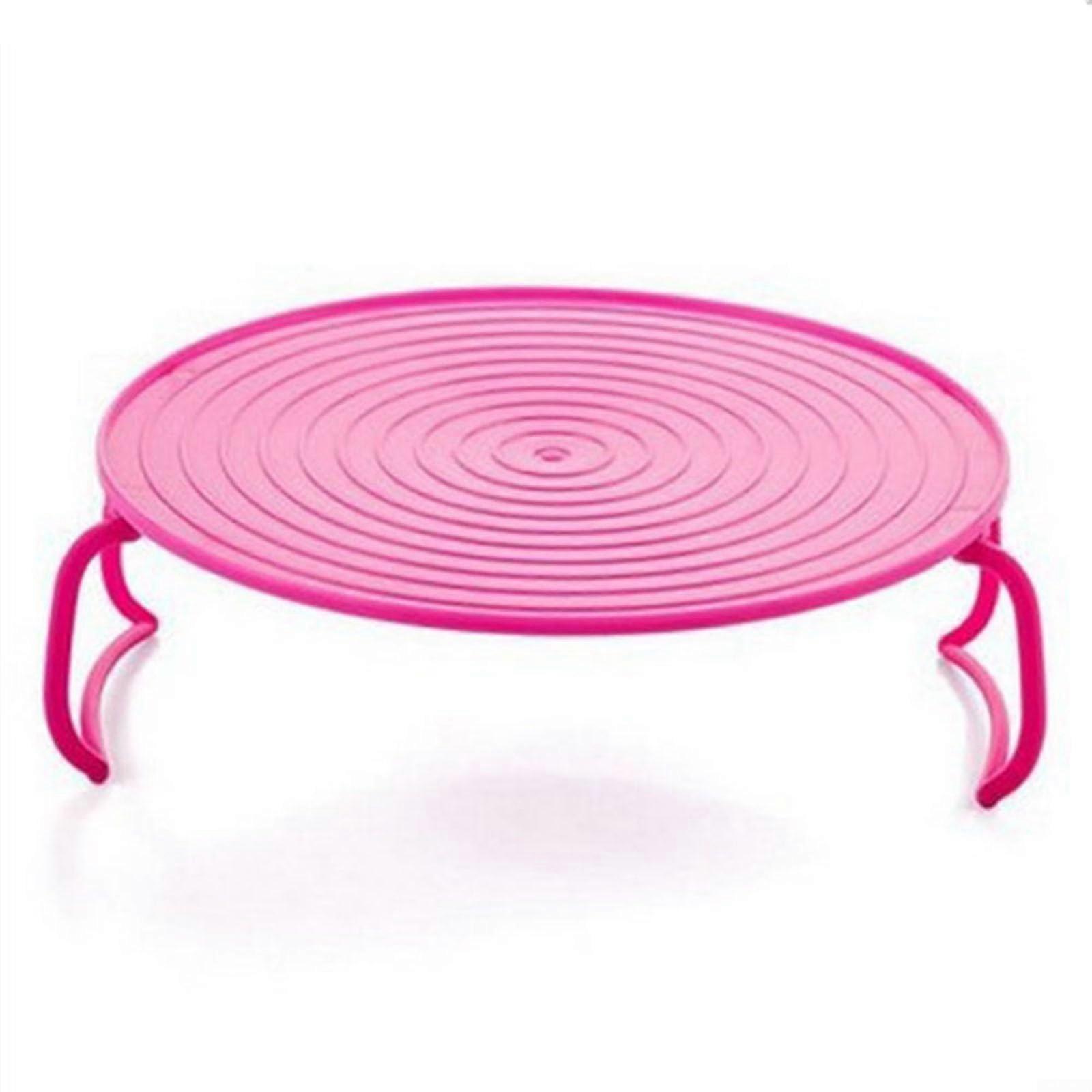 Microwave tray for stacking and organizing small items in the kitchen, foldable handle for easy use (B)