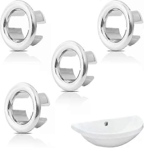Sink overflow rings, 4-piece set, easy to install and suitable for multiple scenarios