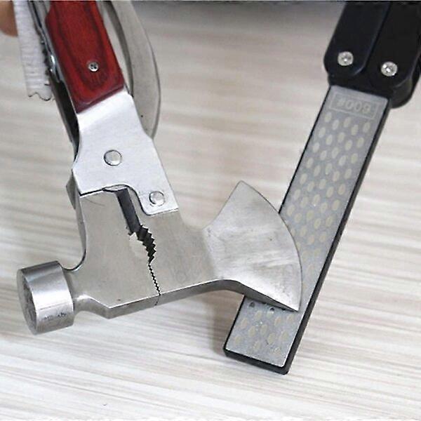 Folding double-blade diamond knife sharpener, double-sided whetstone design, fast knife sharpening