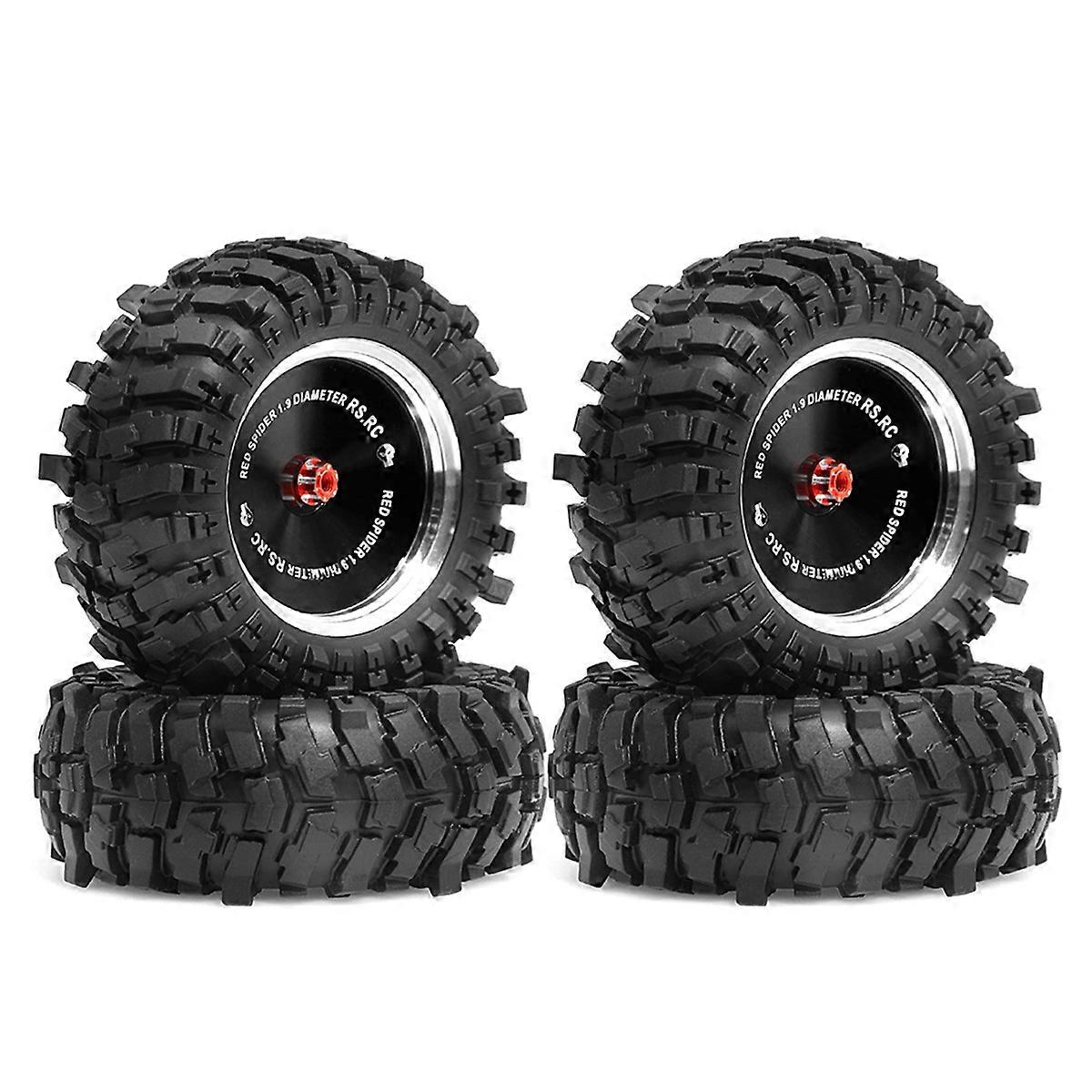  R 4Pcs Mirror Wheel Hub Tire for MN168 1/12 RC Car DIY Upgrade Accessories Aluminum Wheel Hubs Tyres Replace,A