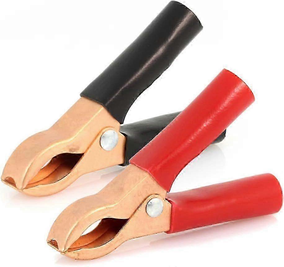 2025 Latest Model Mini 50A Battery Clamps With Insulated Handles, Red Black Pair