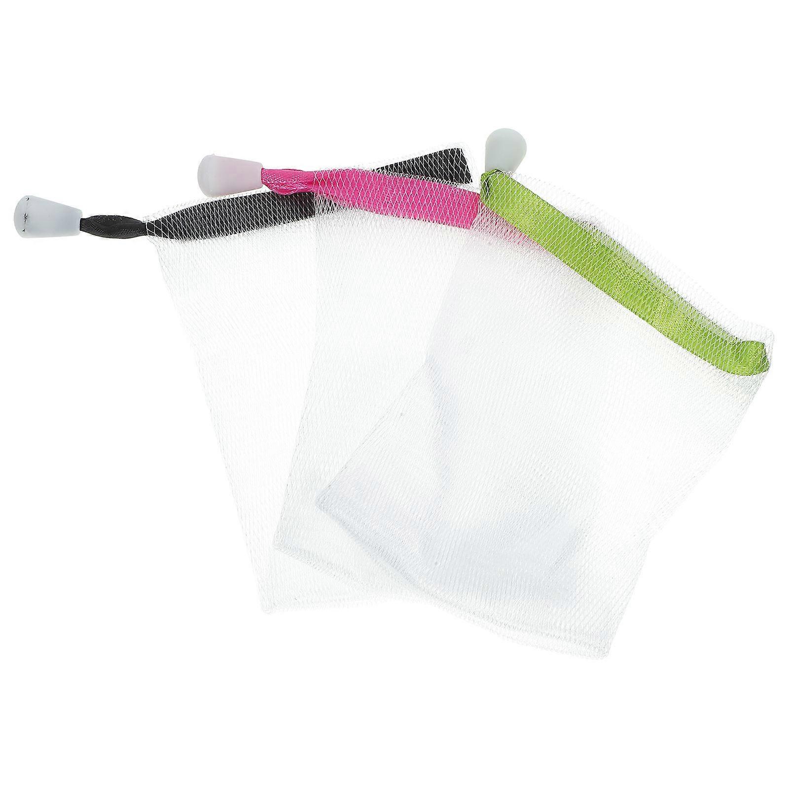 3Pcs Soap Saver Pouch for Bar Soap with Foaming Net Infused Soap Organizer