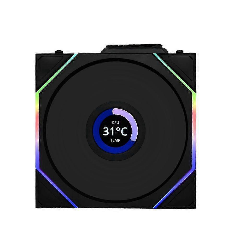 FAN TL Wireless LCD 120 Reverse Blade Lüfter Computergehäuse 120mm Lüfter (Schwarz), Controller NICHT im Lieferumfang enthalten