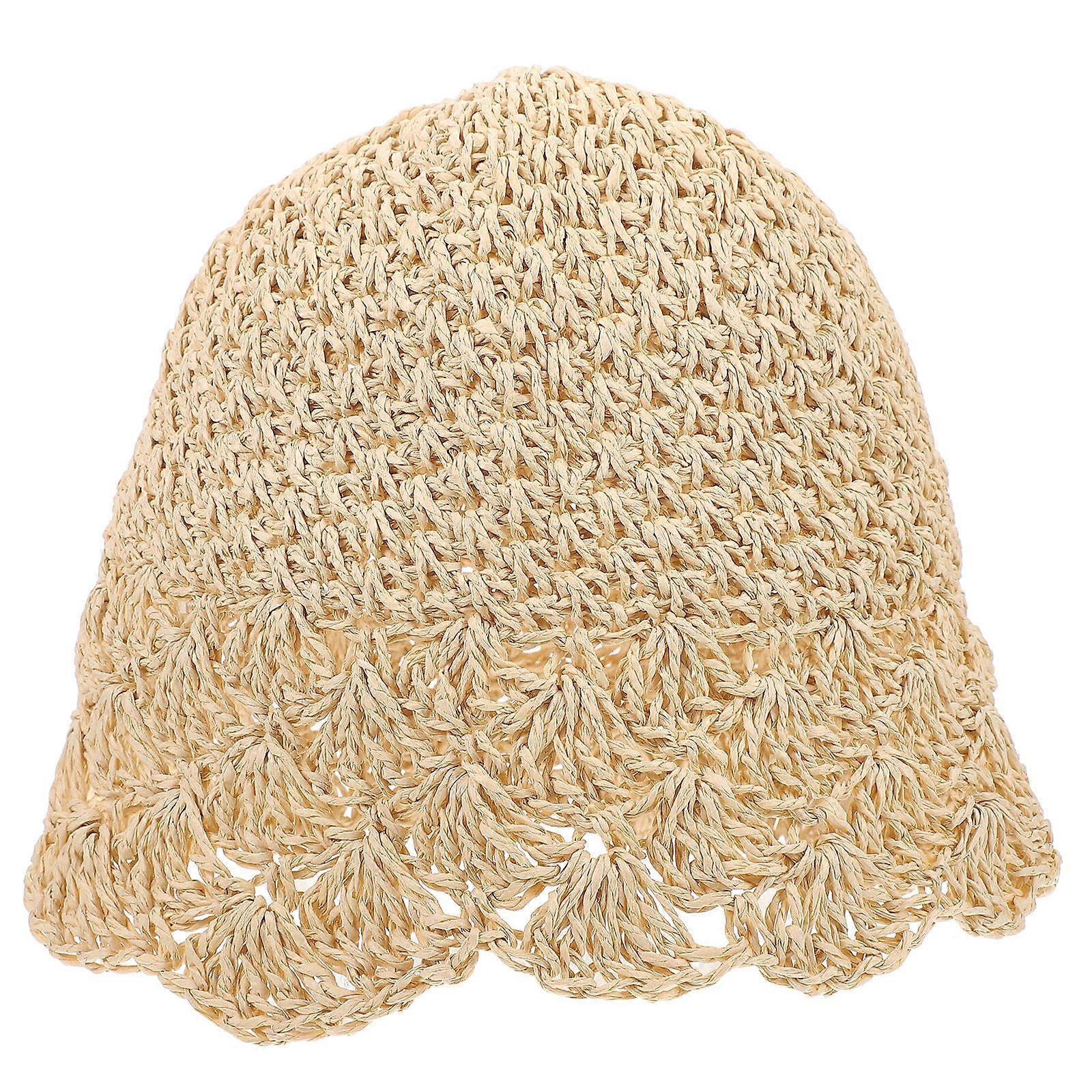 Stylish Straw Hat Foldable Sun Protection Cap for 1Pcs Lightweight Hand-Woven