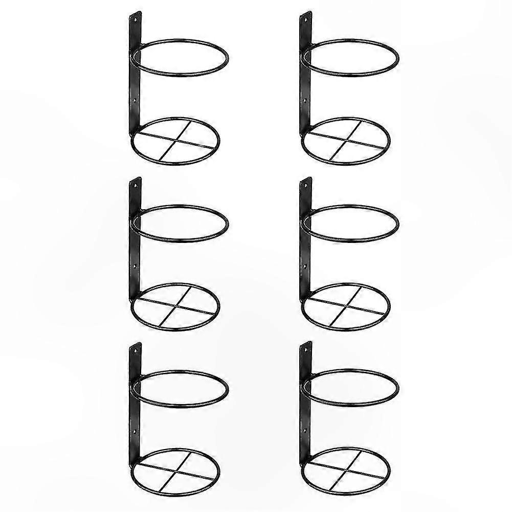Metal Wine Rack for Wall Mounting, 6-Bottle Display Storage Holder