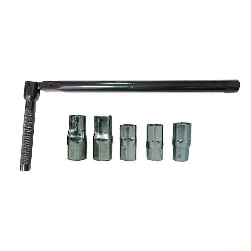 Socket Wrench Long Handle with Anti-Slip Grip for Multi-Purpose Maintenance, Black, Durable Material, 3/8 Inch Drive