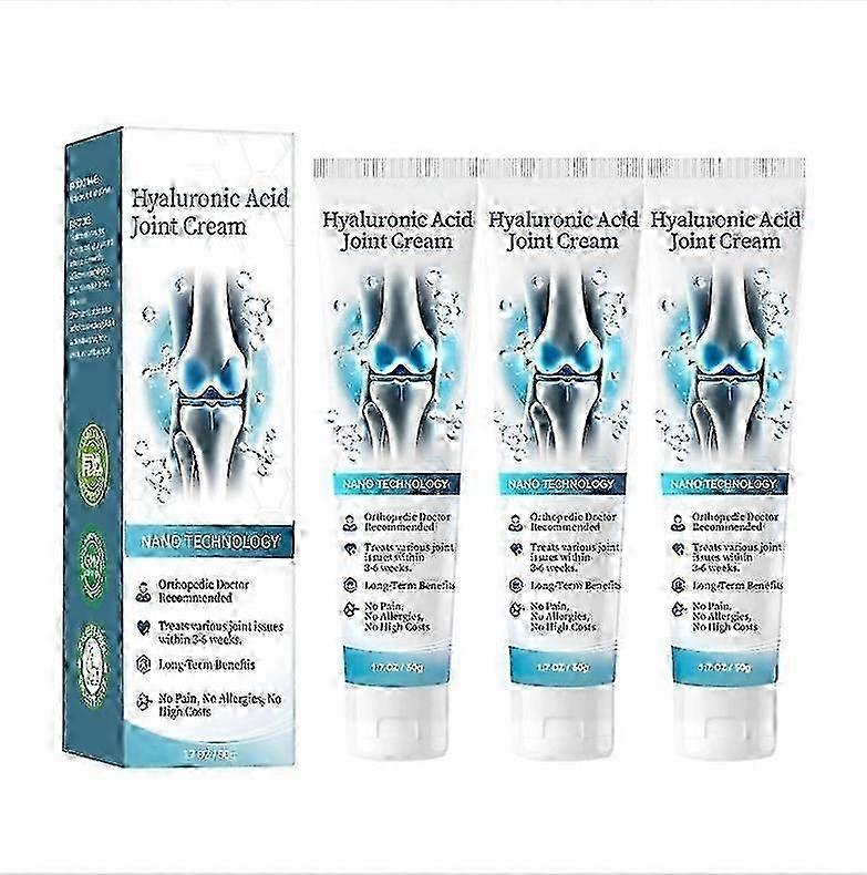 1/2/3 יחידות קרם למפרקים חומצה היאלורונית, קרם לעיסוי מפרקים חומצה היאלורונית, קרם לטיפוח מפרקים ועצמות מתקדם לגב, צוואר, ידיים, ברכיים